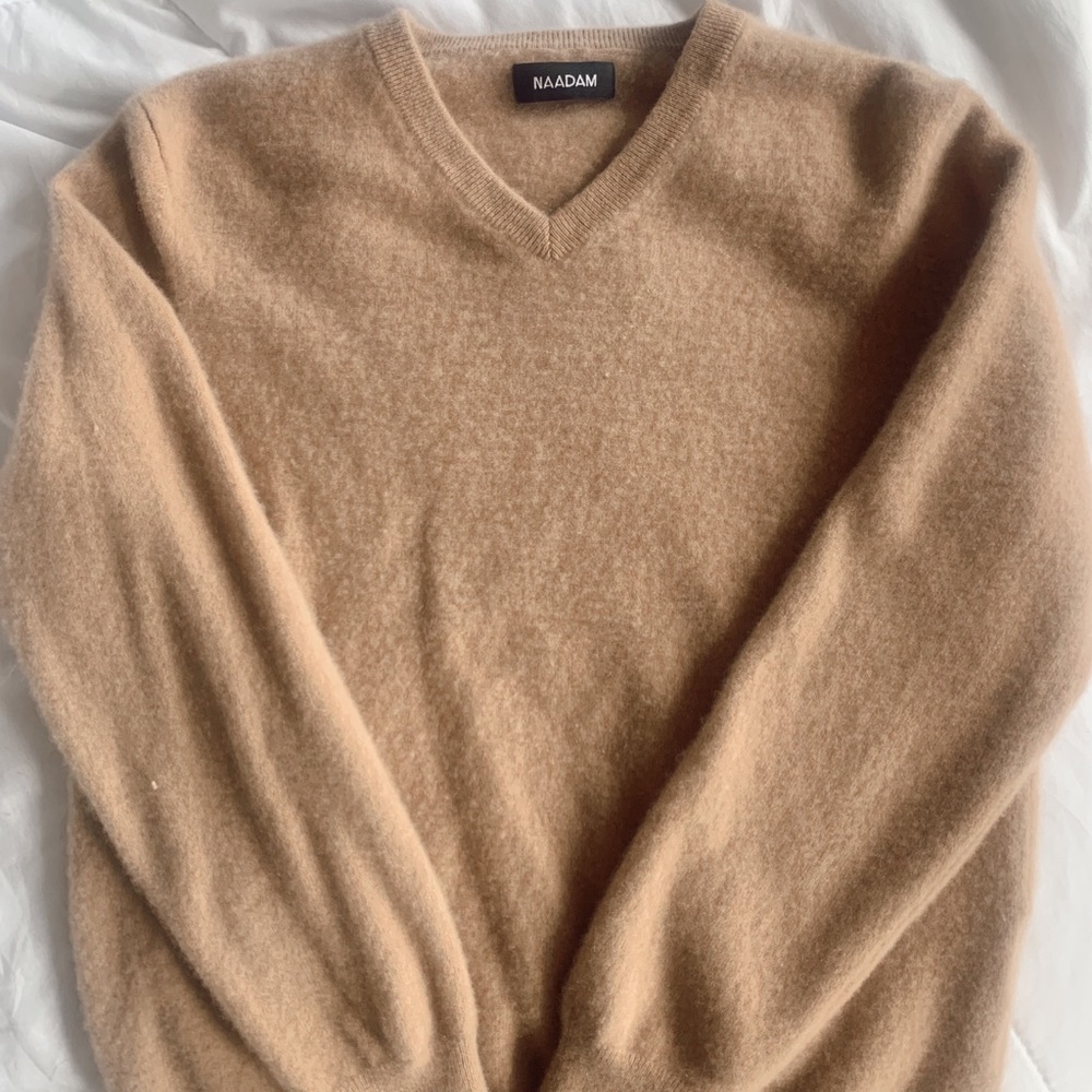 NAADAM Camel 100% Cashmere Sweater